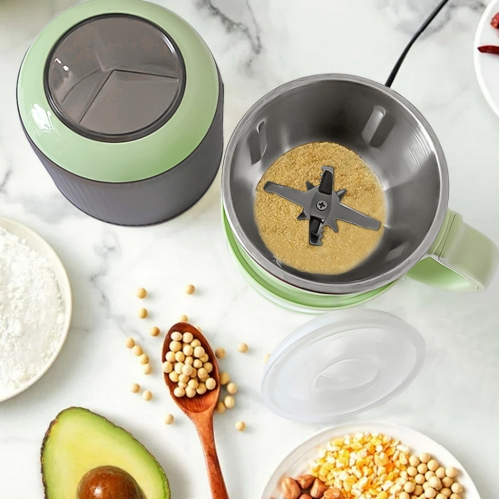 INIMA Mini Multi-functional Stainless Steel Grinder Electric Grinder 10 Blade Powerful Motor Spice Grinder & Blender Machine-